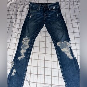American Eagle ripped skinny jeans